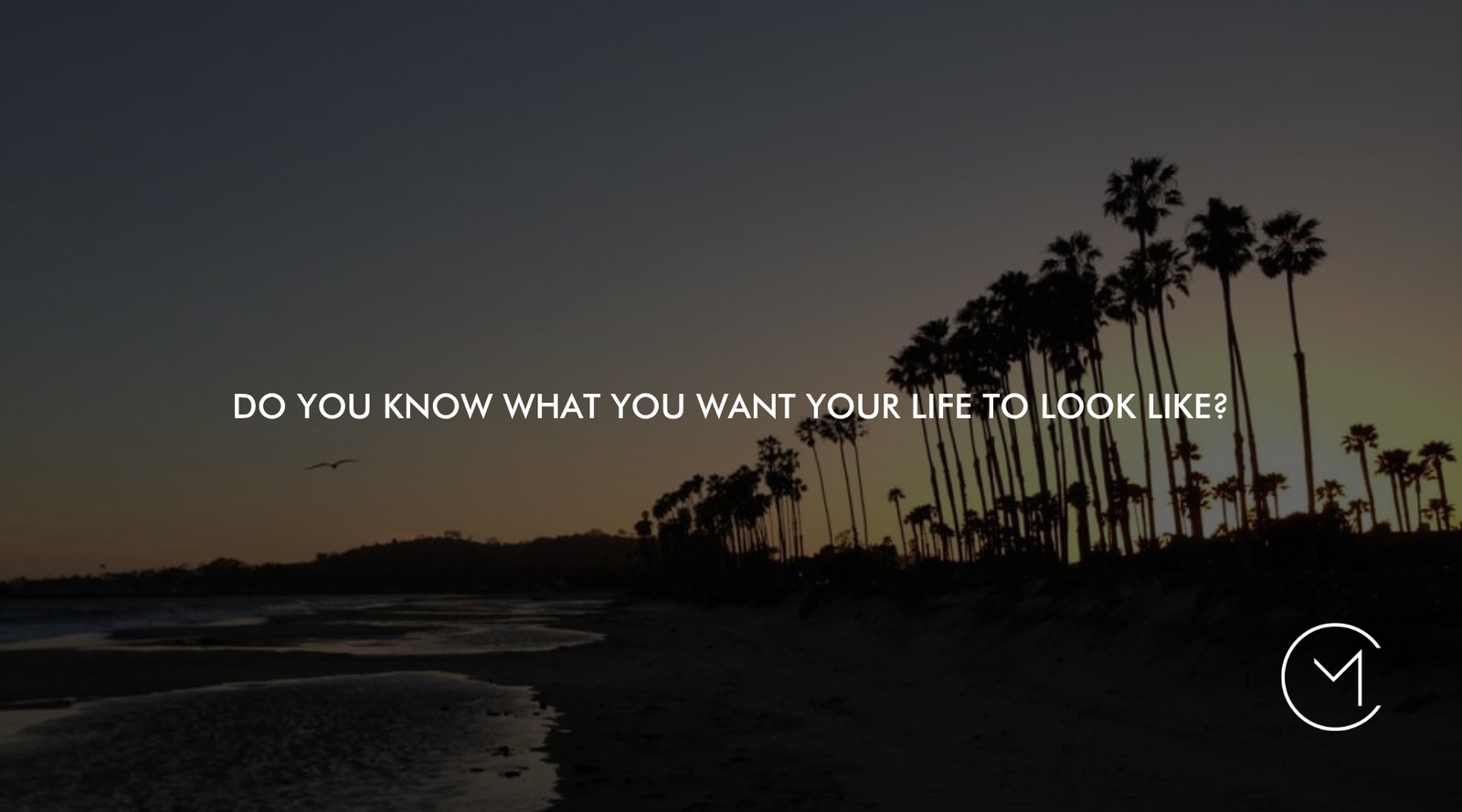 Palm trees line a beach at sunset, illustrating the idea of intentionally designing a life around freedom and what you want it to make possible.